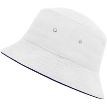 Fisherman Piping Hat - Trendiger Hut aus weicher Baumwolle [Gr. S/M] (weiß / blau) (Art.-Nr. CA339069)