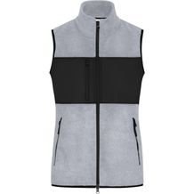 Ladies' Fleece Vest - Fleeceweste im Materialmix [Gr. XXL] (light-melange/black) (Art.-Nr. CA341052)