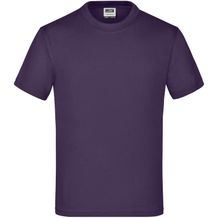 Junior Basic-T - Kinder Komfort-T-Shirt aus hochwertigem Single Jersey [Gr. XS] (aubergine) (Art.-Nr. CA342799)