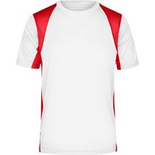 Men's Running-T - Funktionelles Laufshirt [Gr. L] (white/red) (Art.-Nr. CA345443)