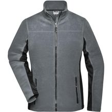 Ladies' Workwear Fleece Jacket - Strapazierfähige Fleece Jacke im Materialmix [Gr. 4XL] (carbon/black) (Art.-Nr. CA345934)