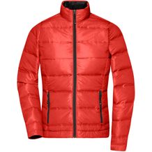 Ladies' Down Jacket - Leichte Daunenjacke in neuem Design, Steppung der Jacke ist geklebt und nicht genäht [Gr. XL] (flame/black) (Art.-Nr. CA346085)
