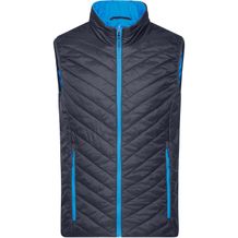 Men's Lightweight Vest - Leichte Wendeweste mit sorona®AURA Wattierung (nachwachsender, pflanzlicher Rohstoff) [Gr. XL] (navy/aqua) (Art.-Nr. CA346658)