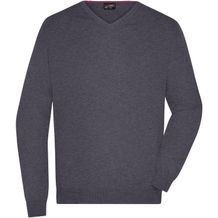 Men's V-Neck Pullover - Klassischer Baumwoll-Pullover [Gr. 3XL] (anthracite-melange) (Art.-Nr. CA346786)