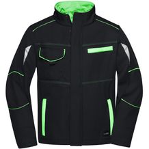 Workwear Softshell Jacket - Funktionelle Softshelljacke mit hochwertiger Ausstattung [Gr. 5XL] (black/lime-green) (Art.-Nr. CA346968)
