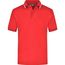 Polo Tipping - Hochwertiges Piqué-Polohemd mit Kontraststreifen [Gr. 3XL] (red/white) (Art.-Nr. CA347736)