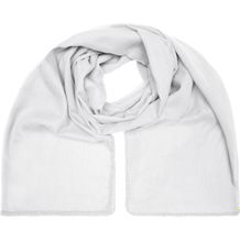 Cotton Scarf - Modischer Schal mit Zierbordüre entlang der Kante (weiß) (Art.-Nr. CA348414)