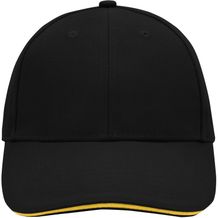 6 Panel Sandwich Cap - Sandwich Cap in zahlreichen Farbvarianten (black/yellow) (Art.-Nr. CA348447)