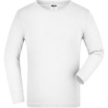 Junior Shirt Long-Sleeved Medium - Langarm T-Shirt aus Single Jersey [Gr. XS] (white) (Art.-Nr. CA348617)