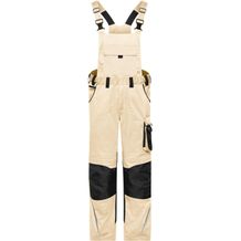 Workwear Pants with Bib - Spezialisierte Latzhose mit funktionellen Details und flexibel einstellbarem, elastischen Bund [Gr. 48] (stone/black) (Art.-Nr. CA348744)