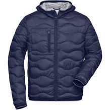 Men's Padded Jacket - Gesteppte Jacke mit sorona®AURA Wattierung (nachwachsender, pflanzlicher Rohstoff) [Gr. S] (navy/silver) (Art.-Nr. CA349357)