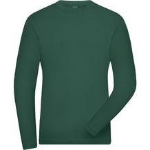 Men's BIO Stretch-Longsleeve Work - Langarm Shirt aus weichem Elastic-Single-Jersey [Gr. XS] (dark-green) (Art.-Nr. CA350369)