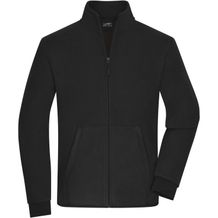 Men's Bonded Fleece Jacket - Fleecejacke mit kontrastfarbiger Innenseite [Gr. 3XL] (black/dark-grey) (Art.-Nr. CA350738)