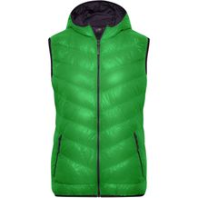 Ladies' Down Vest - Ultraleichte sportliche Daunenweste mit Kapuze [Gr. XXL] (green/carbon) (Art.-Nr. CA351787)