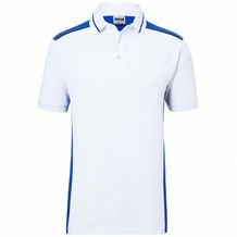 Men's Workwear Polo - Pflegeleichtes und strapazierfähiges Polo mit Kontrasteinsätzen [Gr. XS] (white/royal) (Art.-Nr. CA352875)