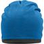 Fleece Beanie - Lässige Mütze mit Fleece-Kontrastabschluss (bright-blue/carbon) (Art.-Nr. CA353247)