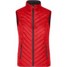 Ladies' Lightweight Vest - Leichte Wendeweste mit sorona®AURA Wattierung (nachwachsender, pflanzlicher Rohstoff) [Gr. M] (red/carbon) (Art.-Nr. CA356670)