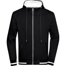 Men's Club Sweat Jacket - Sweatjacke mit Reißverschluss und Kapuze [Gr. S] (black/white) (Art.-Nr. CA357370)
