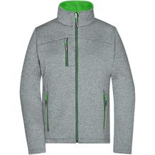 Ladies' Softshell Jacket - Softshell-Jacke in Melange-Optik [Gr. L] (dark-melange/green) (Art.-Nr. CA357675)