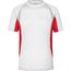 Men's Running-T - Atmungsaktives Laufshirt [Gr. 3XL] (white/red) (Art.-Nr. CA358183)