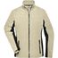 Ladies' Workwear Fleece Jacket - Strapazierfähige Fleecejacke im Materialmix [Gr. 3XL] (stone/black) (Art.-Nr. CA359322)