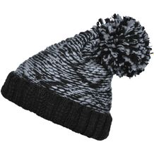 Highloft Fleece Hat - Lässige Mütze mit extra großem Pompon (schwarz / grau) (Art.-Nr. CA362399)