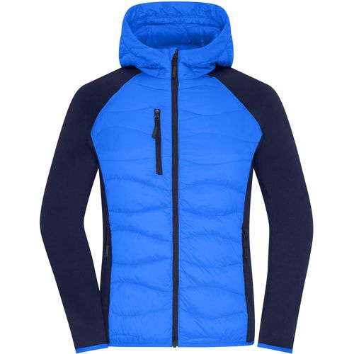 Ladies' Hybrid Jacket - Sportliche Jacke mit Kapuze im attraktiven Materialmix [Gr. S] (Art.-Nr. CA362516) - Pflegeleichter Stretchfleece kombiniert...