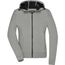 Ladies' Hooded Softshell Jacket - Softshelljacke mit Kapuze im sportlichen Design [Gr. S] (light-grey/black) (Art.-Nr. CA362958)