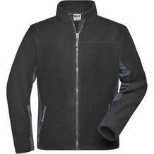 Men's Workwear Fleece Jacket - Strapazierfähige Fleecejacke im Materialmix [Gr. L] (black/carbon) (Art.-Nr. CA365208)
