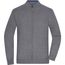 Men's Zip Cardigan - Klassische Strickjacke mit Reißverschluss [Gr. S] (grey-heather) (Art.-Nr. CA366081)