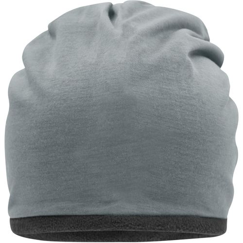 Fleece Beanie - Lässige Mütze mit Fleece-Kontrastabschluss (Art.-Nr. CA367686) - Elastischer und formbeständiger Singl...