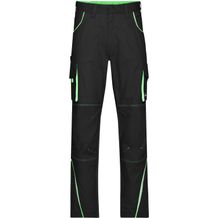 Workwear Pants - COLOR - - Funktionelle Hose im sportlichen Look mit hochwertigen Details (black/lime-green) (Art.-Nr. CA369151)