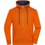 Men's Lifestyle Zip-Hoody - Sweatjacke mit Reißverschluss und Kapuze [Gr. XL] (dark-orange/navy) (Art.-Nr. CA369564)