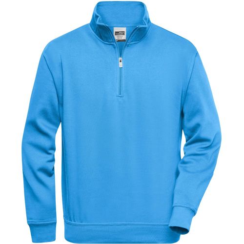 Workwear Half Zip Sweat - Sweatshirt mit Stehkragen und Reißverschluss [Gr. XS] (Art.-Nr. CA371809) - Strapazierfähige pflegeleichte Baumwoll...
