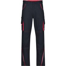 Workwear Pants - COLOR - - Funktionelle Hose im sportlichen Look mit hochwertigen Details (carbon/red) (Art.-Nr. CA372148)