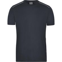 Men's Workwear T-Shirt - Strapazierfähiges und pflegeleichtes T-shirt mit Kontrastpaspel [Gr. XS] (carbon) (Art.-Nr. CA372588)