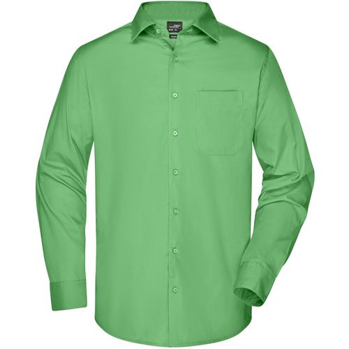 Men's Business Shirt Long-Sleeved - Klassisches Shirt aus strapazierfähigem Mischgewebe [Gr. 5XL] (Art.-Nr. CA372632) - Pflegeleichte Popeline-Qualität mi...