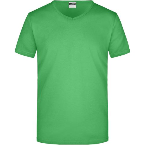 Men's Slim Fit V-T - Figurbetontes V-Neck-T-Shirt [Gr. S] (Art.-Nr. CA375560) - Einlaufvorbehandelter Single Jersey
Gek...
