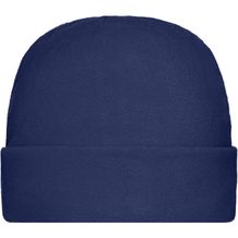 Microfleece Cap - Wärmende Fleece Mütze mit breitem Umschlag [Gr. M/L] (navy) (Art.-Nr. CA376671)