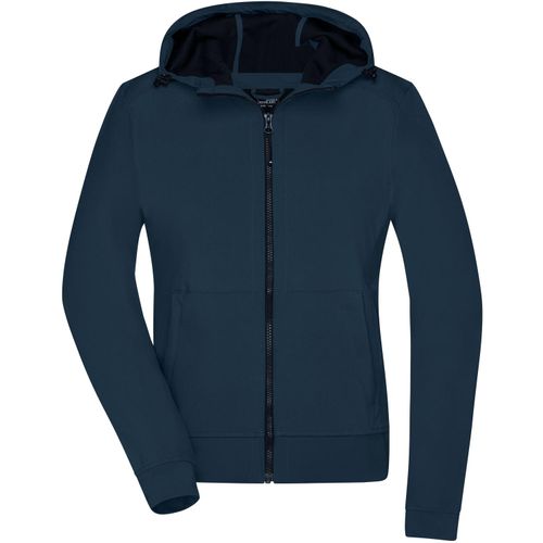 Ladies' Hooded Softshell Jacket - Softshelljacke mit Kapuze im sportlichen Design [Gr. XXL] (Art.-Nr. CA377547) - 2-Lagen Softshellmaterial mit kontrastfa...