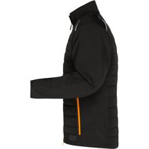 Men's Hybrid Jacket - Softshelljacke im attraktiven Materialmix [Gr. XS] (schwarz / orange / neon) (Art.-Nr. CA380588)