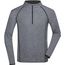 Men's Sports Shirt Longsleeve - Langarm Funktionsshirt für Fitness und Sport [Gr. XL] (black-melange/black) (Art.-Nr. CA383659)