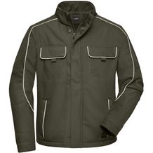 Workwear Softshell Jacket - Professionelle Softshelljacke im cleanen Look mit hochwertigen Details [Gr. 4XL] (olive) (Art.-Nr. CA386976)