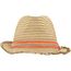 Trendy Summer Hat - Trendstarker Hut mit modischer Fransenkrempe [Gr. S/M] (straw/orange) (Art.-Nr. CA387969)