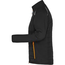 Ladies' Hybrid Jacket - Softshelljacke im attraktiven Materialmix [Gr. 4XL] (schwarz / orange / neon) (Art.-Nr. CA392422)