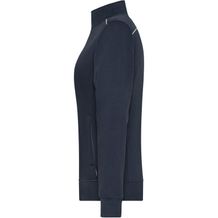Ladies' Workwear Sweat-Jacket - Sweat-Jacke mit Stehkragen und Kontrastpaspel (navy) (Art.-Nr. CA392661)