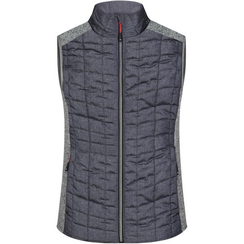 Ladies' Knitted Hybrid Vest - Weste im stylischen Materialmix [Gr. XL] (Art.-Nr. CA393073) - Weiches, wärmendes, pflegeleichte...