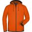 Men's Hooded Fleece - Modische Fleece Kapuzenjacke [Gr. XXL] (dark-orange/carbon) (Art.-Nr. CA394334)