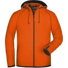 Men's Hooded Fleece - Modische Fleece Kapuzenjacke [Gr. XXL] (dark-orange/carbon) (Art.-Nr. CA394334)