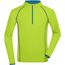 Men's Sports Shirt Longsleeve - Langarm Funktionsshirt für Fitness und Sport [Gr. S] (bright-yellow/bright-blue) (Art.-Nr. CA395405)